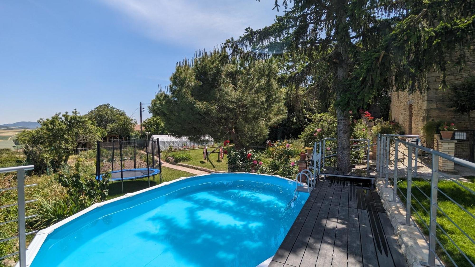 Casa Albaitar Con Piscina Y Sala De Juegos Azcona Bagian luar foto